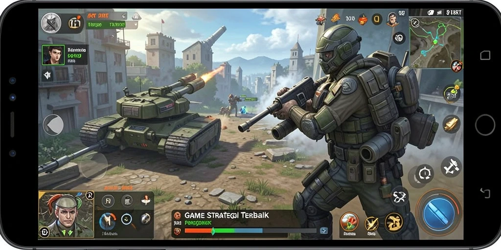 Tampilan atraktif dari gameplay strategi yang mendebarkan.