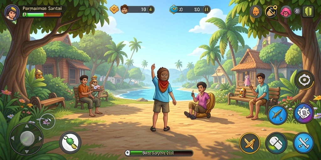 Tampilan menarik dari gameplay API77 dengan karakter yang aktif.