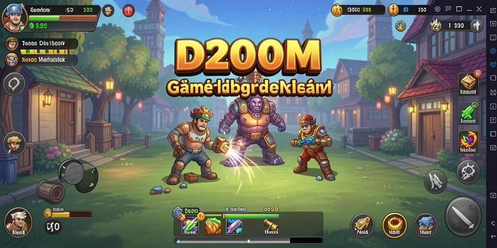 Tangkapan layar D200M menampilkan visual gameplay yang menarik.