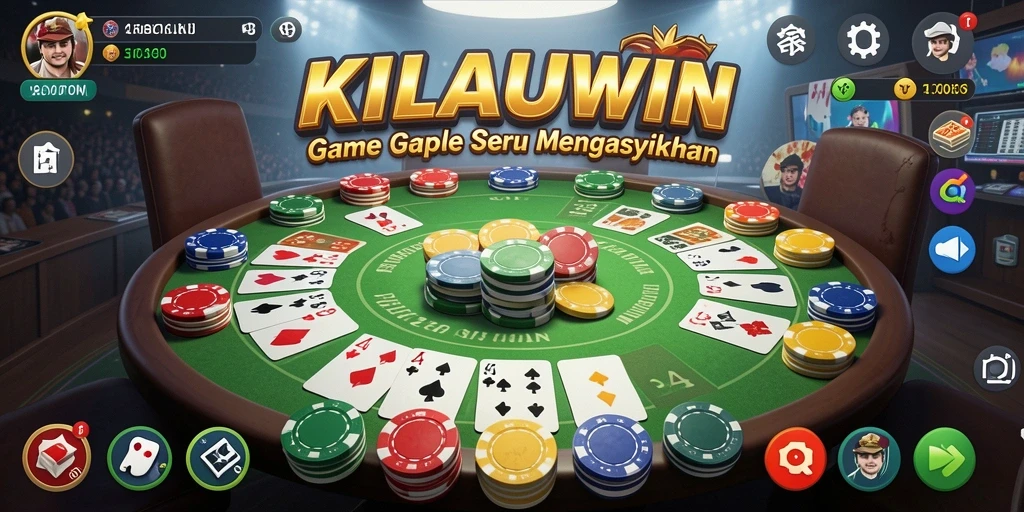 Tampilan gameplay gaple yang menarik di KILAUWIN.
