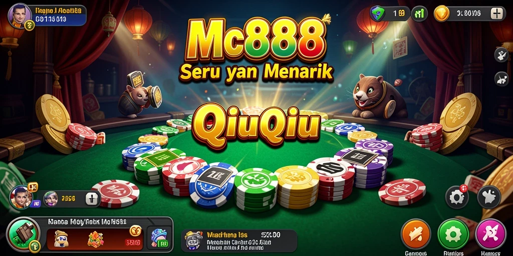 Screenshot gameplay MC888 yang menampilkan serunya bermain QiuQiu.