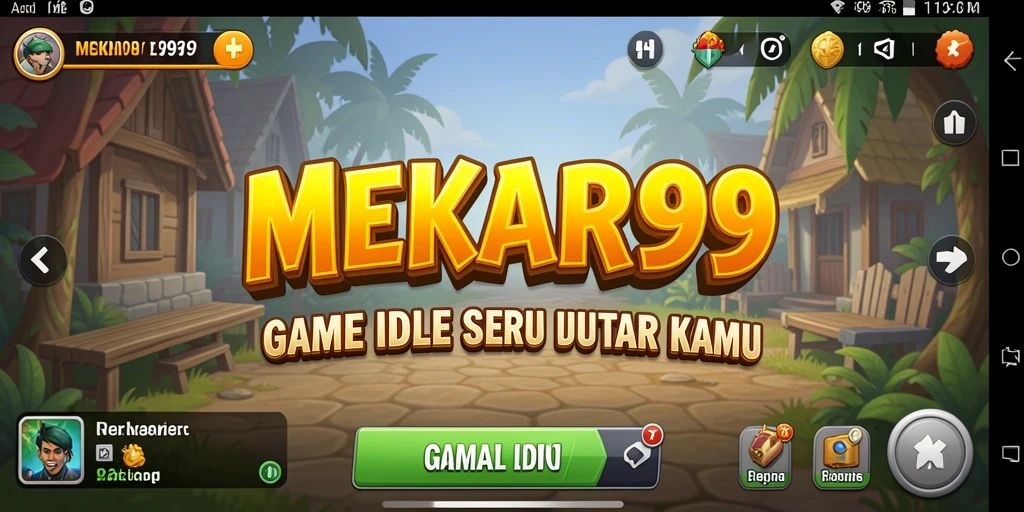 Tampilan menarik gameplay dalam MEKAR99 yang menunjukkan aktivitas menanam.