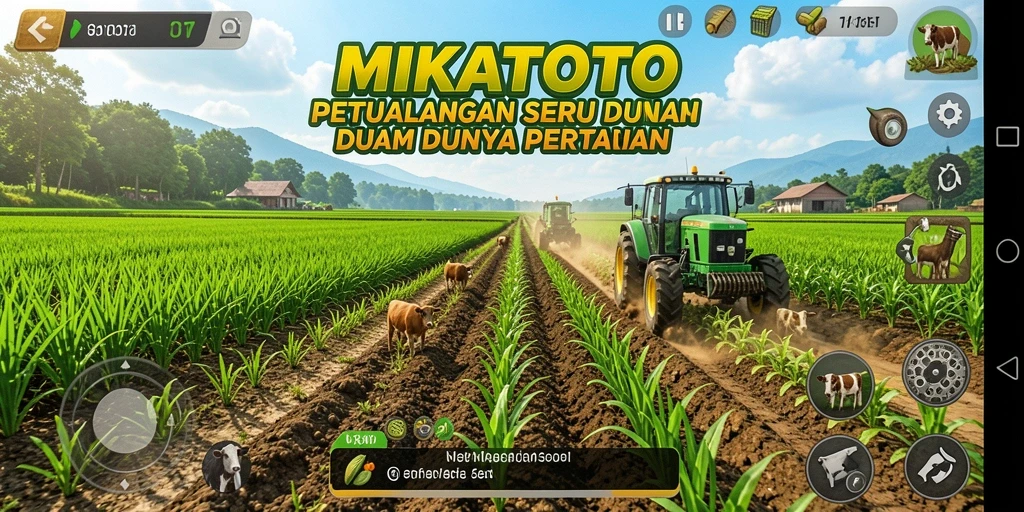 Tampilan gameplay MIKATOTO dengan aktivitas pertanian yang menyenangkan.