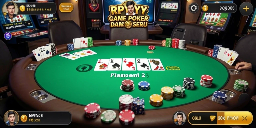 Screenshot utama RPYYY menunjukkan gameplay poker yang menegangkan.