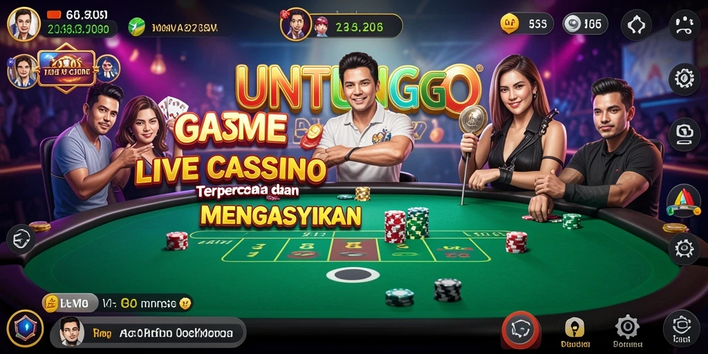 Screenshot UNTUNGGO menampilkan dealer langsung dan gameplay yang menarik.
